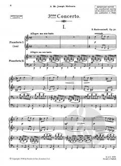 Klavierkonzert Nr. 3 d-Moll op. 30 von Sergei Rachmaninow im Alle Noten Shop kaufen