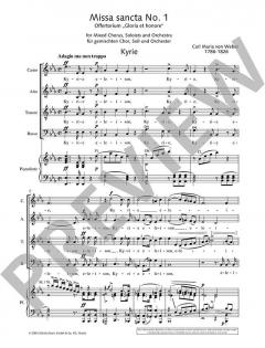 Missa sancta Nr. 1 Es-Dur WeV A.2 / WeV A.3 von Carl Maria von Weber 