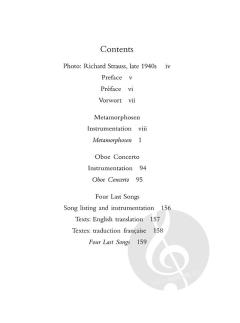 Vier letzte Lieder / Metamorphosen / Oboenkonzert von Richard Strauss 