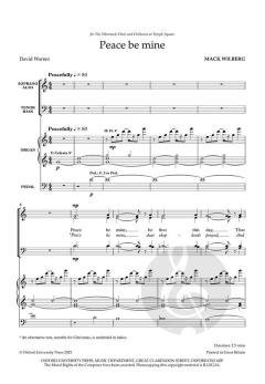 Peace be mine von Mack Wilberg (Download) 