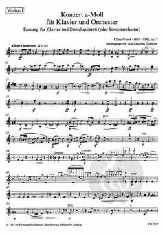 Konzert a-Moll für Klavier und Orchester op. 7 von Clara Schumann 