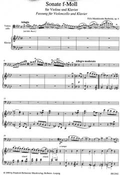 Sonate f-Moll op. 4 von Felix Mendelssohn Bartholdy 