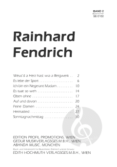 Rainhard Fendrich Band 2 von R. Fendrich 