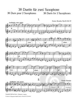 Saxophon-Etüden op. 43 Heft 4 von Gustav Bumcke 