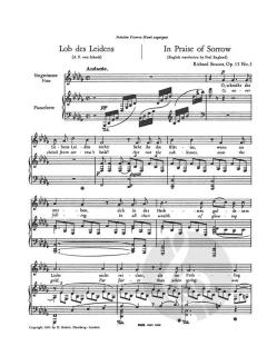 Fünf Lieder op.15 von Richard Strauss 