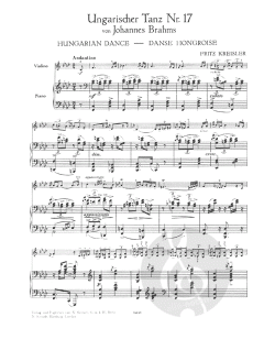 Ungarischer Tanz Nr. 17 von Johannes Brahms 
