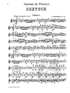 Streichsextett op. 70 von Pjotr Iljitsch Tschaikowski im Alle Noten Shop kaufen (Stimmensatz)