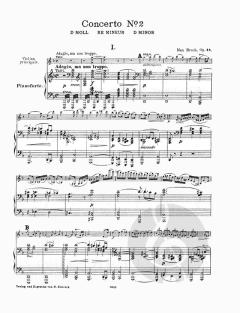 Violinkonzert Nr. 2 d-Moll op. 44 von Max Bruch für Violine und Orchester im Alle Noten Shop kaufen