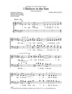 I Believe In The Sun (Jonathan Adams) 