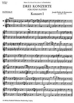 Drei Konzerte op. 15, I- III von Joseph Bodin de Boismortier 