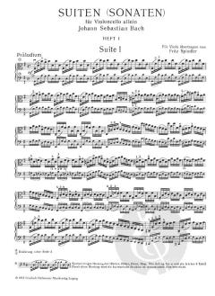 Suiten für Violoncello Band 1 von Johann Sebastian Bach für Viola übertragen im Alle Noten Shop kaufen