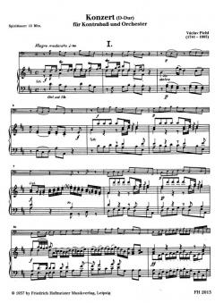 Konzert D-Dur für Kontrabass und Orchester von Vaclav Pichl im Alle Noten Shop kaufen