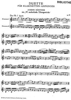 Duette für Klarinetten-Anfänger von Engebert Brepsant 