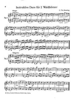Instruktive Duos von Carl Theodor Henning für Horn Duett