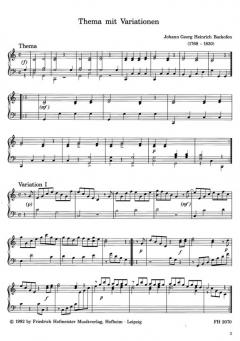 Thema mit Variationen von Johann Georg Heinrich Backofen 