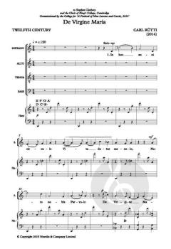 De Virgine Maria (SATB and harp version) von Carl Rütti 