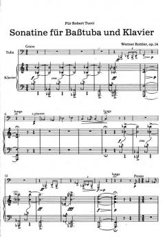 Sonatine, op. 14 (1983) von Werner Rottler 