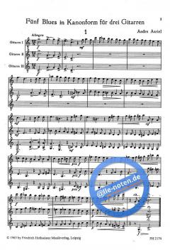 5 Blues in Kanonform von Andre Asriel 