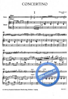 Concertino für Violine und Klavier von Klaus Hertel im Alle Noten Shop kaufen
