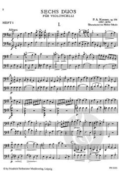 6 Duos op. 156 - Heft 1 von Friedrich August Kummer für Violoncelli im Alle Noten Shop kaufen