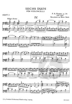 6 Duos op. 156 - Heft 2 von Friedrich August Kummer für Violoncelli im Alle Noten Shop kaufen