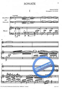 Sonate von Franz Danzi für Violoncello oder Bassethorn und Klavier im Alle Noten Shop kaufen