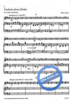 15 kleine Stücke von Klaus Hertel 