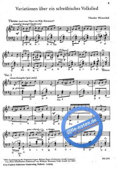 Variationen über ein schwäbisches Volkslied von Theodor Hlouschek 