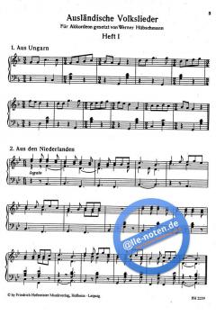 Ausländische Volkslieder Heft 1 