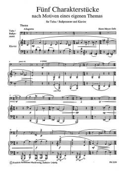 Fünf Charakterstücke nach Motiven eines eigenen Themas von Horst Meyer-Selb 