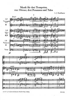 Musik für 3 Trompeten, 4 Hörner, 3 Posaunen und Tuba (Leo Justinus Kauffmann) 