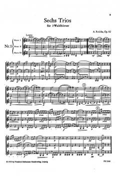 6 Trios, op. 82 für Waldhörner von Anton Reicha 