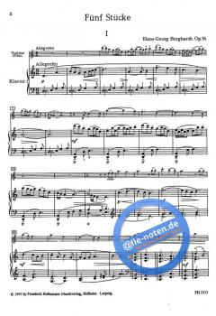 5 Stücke, op. 1 von Hans-Georg Burghardt 