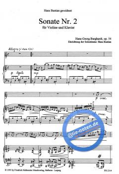 Sonate Nr. 2, op. 54 von Hans-Georg Burghardt 