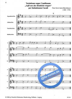 Variationes super Cantilenam 'Lasst uns das Kindelein wiegen' (Franz Xaver Anton Murschhauser) 
