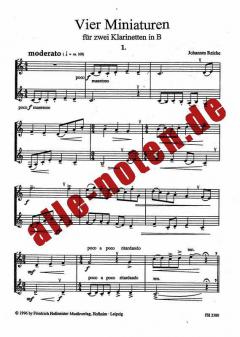 4 Miniaturen von Johannes Reiche 