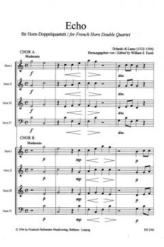 Echo von Orlando di Lasso für Horn-Doppelquartett