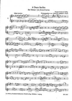 6 Duos faciles, op. 41 von Jacques Francois Gallay für Hornquartett