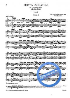 Suiten für Violoncello allein Band 1 von Johann Sebastian Bach 