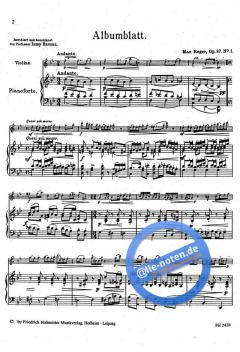 Albumblatt, op. 87,1 von Max Reger 