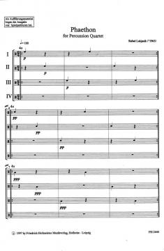 Phaethon von Rafael Lukjanik für Percussion-Quartett im Alle Noten Shop kaufen