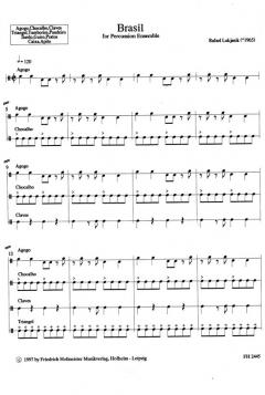 Brasil von Rafael Lukjanik für Percussion Ensemble im Alle Noten Shop kaufen