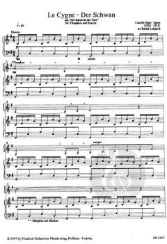 Der Schwan (Le Cygne) aus Karneval der Tiere von Camille Saint-Saëns 