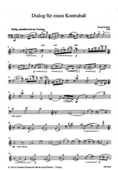Dialog für einen Kontrabass von Konrad Schieck im Alle Noten Shop kaufen