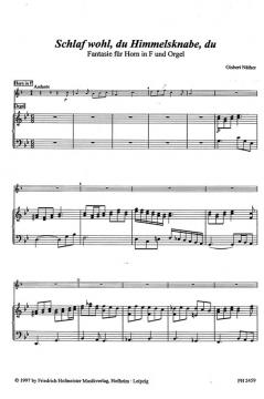 Schlaf wohl, du Himmelsknabe, du von Gisbert Nöther für Horn und Orgel