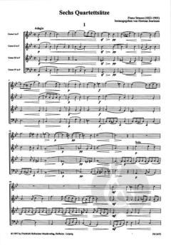 6 Quartettsätze von Franz Strauss für Hornquartett