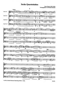 6 Quartettsätze von Franz Strauss für Hornquartett