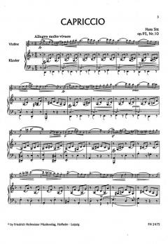 Capriccio und Bolero,op. 95, Nr. 10 und 12 von Hans Sitt 