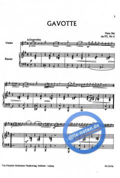 Gavotte und Perpetuum mobile, op. 95 Nr. 4 und 5 von Hans Sitt 