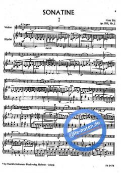 Sonatine, op. 109, Nr. 2 von Hans Sitt 